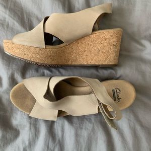 Clark cork heel